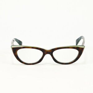 NWT - Green & Brown MORGENTHAL FREDERICS "Ingrid" Cat Eye Glasses
